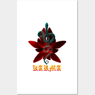 karma snake butterfly Posters and Art